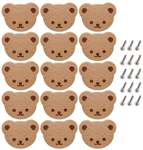 Bassulouda Möbelknöpfe Aus, Schubladenknöpfe, Bären-Schubladenknöpfe für Kinder, Kommode, Schubladen, Küche