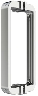 Glastürgriff, Duschkabinengriff, Duschtürgriff, Chromoptik aus Zinklegierung, gewölbter Griff, Stangenlochabstand 145 mm, geeignet für Badezimmer, Küche, Zuhause, Büro und andere Szenen