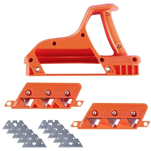 Coupe-Bordure pour Plaques de Plâtre, Rabot Plaquiste à Chanfreiner Raboteuse de Bord à Triple avec Lames 45° et 60°, Chanfrein pour Cloison Sèche pour Travail du Bois