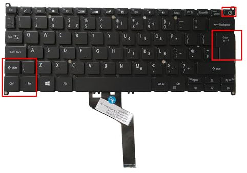 XINDIKBHUB Tastiera di ricambio retroilluminata per computer portatile Acer Swift SF313-51-87DG