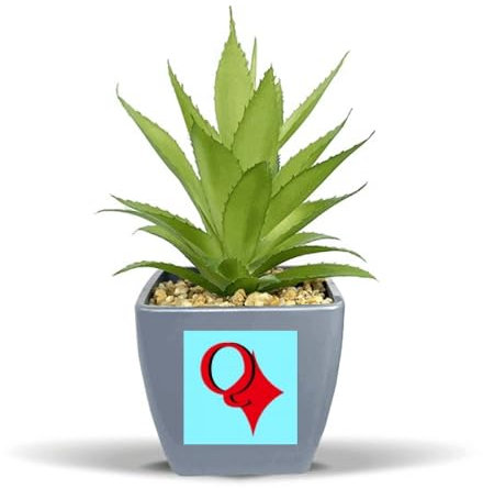 no/no Wealth Queen Q Poker Künstliche Ananas-Blumentopf, Vase, Mini-Dekoration
