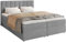 BROMARKT Boxspringbett mit Bettkasten Polsterbett mit Bonell-Matratze und Topper Doppelbett mit Stauraum Bett für Schlafzimmer gepolstertes Kopfteil Denver 160x200 Härtegrad H3 Flachgewebe Hellgrau