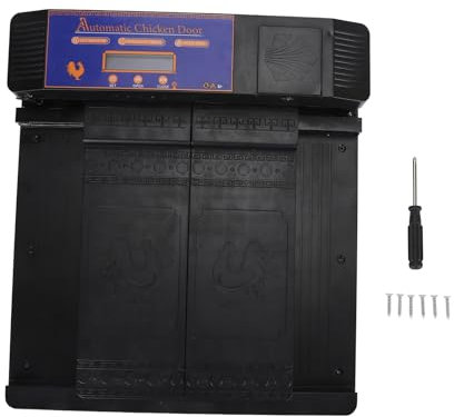 Automatische Hühnerstalltür, Batteriebetriebener Öffner mit Timer und Lichtsensor, Automatische Hühnertür aus Aluminium, Automatische Hühnertür für Hühner