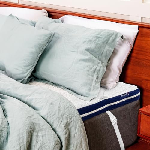 mello - Surmatelas Reversible 7cm Oeko-Tex, surmatelas 160x200 fabriqué en France, Elu Produit de l'année 2025 : 2 Types de Confort, Housse déhoussable et Lavable, Respirant