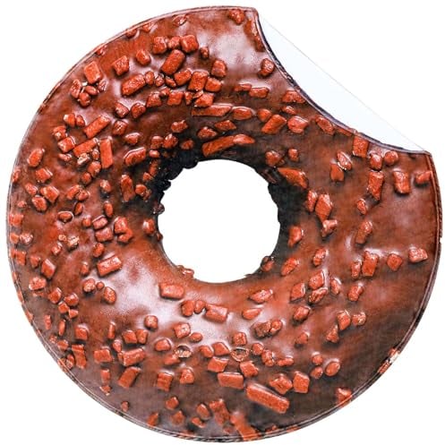 BNuitland Lustige Überwurfdecke mit Schokoladen-Donut, 300 g/m², riesige, realistische Neuheit, Lebensmitteldruck, Decke, Geschenk, Überwurf für Kinder/Haustiere und Erwachsene, superweicher, brauner
