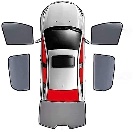LeLEEEE Auto-Sonnenschutz für Seitenfenster Atmungsaktive Mesh-Sichtschutz-Autovorhänge für VW Caddy,D-5pcs