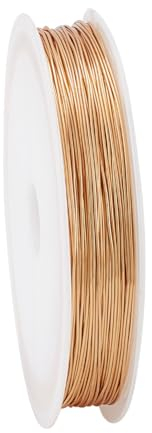 PH PandaHall 22 Gauge 0.6mm 18K Gold Plated Copper Wire, 30m Jewellery Making Wire, Golden