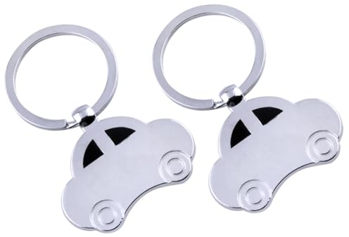 PBAHAUP Auto Schlüsselanhänger, 2 Stück Schlüsselanhänger, Auto Schlüsselanhänger Geschenk, Metall Schlüsselanhänger Metall, Auto Schlüsselanhänger Schlüsselanhänger Mit Autoanhänger