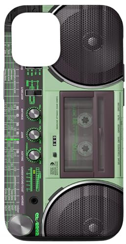 Boombox Throwback Music Stereo Ghettoblaster im Retro-Look, Grün Hülle für iPhone 14