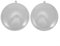 Set di 10 palline piatte in plastica trasparente per matrimoni, caramelle e Natale, 9 cm