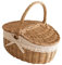 perfk Picknickkorb, Geschenkkorb, leer, süßer Spielzeugkorb für Kinder, Valentinstag, Erntedankfest, mit Deckel, Geburtstag, Weiden-Picknickkorb, 26cmx18cmx13cm