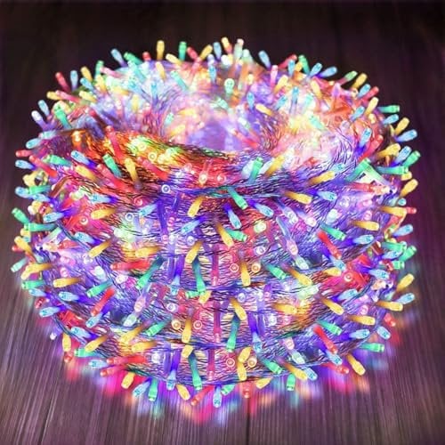 SHATCHI 1000LEDs/100m Fairy Lights Clear String Lights – Mains, Multifunction 8 Modes, Timer, Memory, Indoor/Outdoor Low Voltage Waterproof Christmas Tree Home Decorations