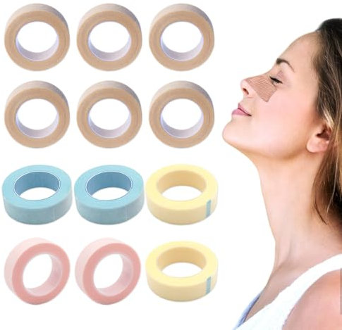 12 Rotoli Nastro in Micropore,Nastro Medico, Nastro Adesivo Chirurgico Microporoso, Traspirante e Flessibile Nastro Microporoso, Adatto per Applicazioni Cosmetiche e Mediche