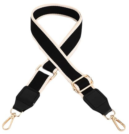 Oykrueats Schwarz Verstellbarer Schultergurt Riemen Breite 3.8cm,Bag Strap längenverstellbarer 75-135cm,Taschengurt Breiter Schultergurt,Schwarz Taschen Gurte Zum Wechseln für Handtaschen Bag Strap