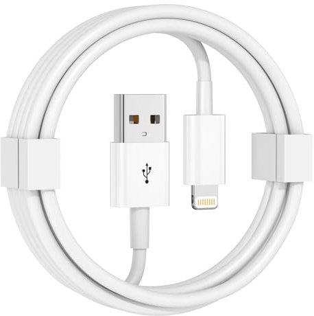 Car Apple Carplay Cable, [Apple MFi Certified] USB A to Lightning Cable Compatible with iPhone 14 13 12 11 Pro Max XR XS X Charger Cord, Car Fast Charging Cable (White 3ft)