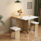 KAZZIO Juego de Mesa de Comedor Plegable y Extensible (120 x 80 x 75 cm) Con 4 Sillas - Multifuncional