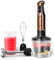 Aigostar Buckle - Frullatore a immersione 4 in 1 da 1000 W Colore Gold. Mixer subacqueo con 6 velocità + Turbo. Mixer multifunzione con tritacarne da 500 ml, misurino da 600 ml e frusta, senza BPA