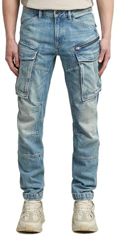 8719965012981 Rovic Zip 3D Regular Tapered Denim, Multicolore (Vintage Cumulus Blue D23077-d499-h484), 34W / 34L