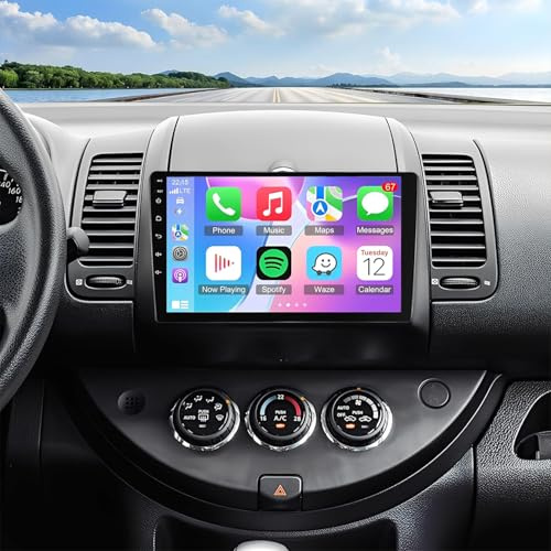 Android 15 Car Stereo Radio for Nissan Note 2006-2013 CarPlay 10.1 4+64G | Double Din Android Wireless Carplay Android Auto Support Bluetooth/GPS/WiFi/Backup Camera/SWC/FM/Mirror Link/IPS Touch Screen