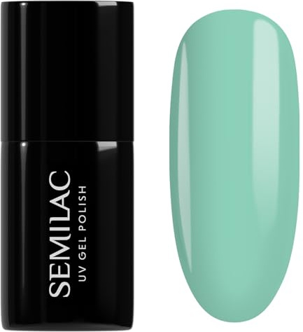 Semilac Gel Nagellack 973 Jelly Mint 7ml UV Nagellack für Nägel | Mintgrün - Jelly Effekt - halbtransparent milky