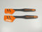 TUPPERWARE Griffbereit 2x Top-Schaber schwarz-orange TOP-Teigspachtel P 21445