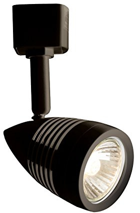 Knightsbridge Single GU10 Track Bullet Spotlight in Black