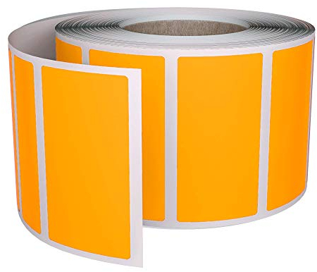 Royal Green Aufkleber Neon Orange 40 x 19 mm Sticker – 1,5 x 0,7 Zoll Etiketten 500 Stück