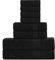Sweet Needle Luxus-Premium-Baumwollhandtuch-Set Schwarz - 2 Badetücher, 2 Handtücher und 4 Wasch-/Gesichtstücher – 500 g/m², sehr saugfähig, für Badezimmer und Hotels