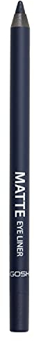 GOSH Matte Eyeliner in geheimnisvollem Nachtblau I cremig weiche Textur für einfaches Auftragen I hohe Deckkraft, ideal für Smokey Eyes I perfekt zu Maskara I vegan & parfümfrei I 009 Midnight Blue