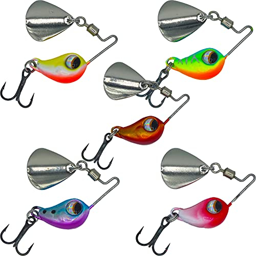 Paradox Fishing Jig Spinner 5er Set 6g/10g/15g/20g/25g Spin Jig zum Barsch Angeln - Köder für Zander, Hecht - Bleikopfspinner Spinnerbait Chatterbait