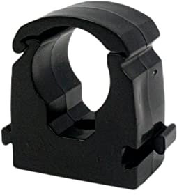 Talon - 15mm Single Hinged Pipe Clips x 100 - Black - 360° Fixing for Pipework - Temperatures Up to 85°C (185°F) - Safe for Use On Plumbing, Gas and Air Conditioning Pipe - UV Stabilized