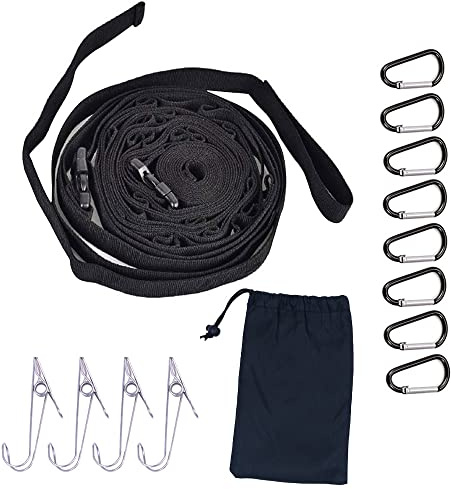 CENPEK Campingplatz-Aufbewahrungsgurt Camping Lanyard Aufhänger Outdoor Camping Schlaufen Hängeseil verstellbar Picknick Lagerung Lanyard Gurt
