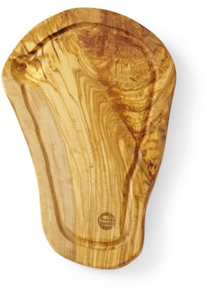HENDI Planche à découper, plateau de service, plateau à fromage, en bois d'olivier, avec rigole, ca. 300x210x(H)18mmHENDI Olive Wood Serving Board with Groove Approx. 300 x 210 x 18 mm