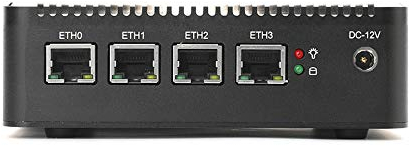 HSIPC Upgraded J4125 Quad Core Firewall Micro Appliance, Mini PC, Nano PC, Router PC with 8G RAM 128G SSD, 4 RJ45 2.5GBE Port AES-NI Compatible with Pfsense