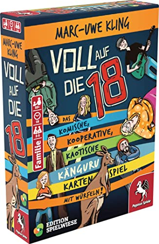 Pegasus/Spielwiese 18345G Voll auf die 18 – Das Känguru-Kartenspiel (Edition Spielwiese)