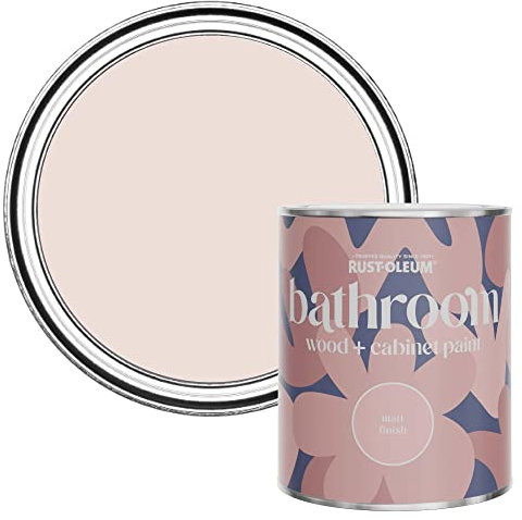 Rust-Oleum Pink Moisture Resistant Bathroom Wood and Cabinet Paint in Matt Finish - ELBOW BEACH 750ML