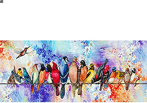 Diamond Painting Vogel 110x50 cm ( Inner 104x44 cm) Diamond Painting Vögel Diamant Painting Bilder Erwachsene Vögel Diamond Painting Vögel Papageien Stickerei Strass Bastelset Erwachsene Kolibri