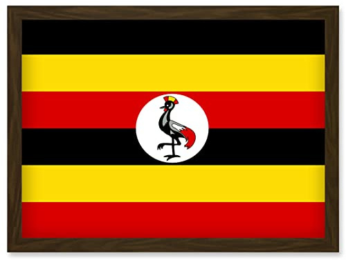 Artery8 Uganda National Flag Patriotic Vexillology World Flags Country Region Poster Artwork Framed Wall Art Print A4