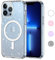 Yoedge Transparent Glitzer Magnetische Handyhülle [kompatibel mit Mag Safe] für Apple iPhone 13 Pro Hülle 6,1, Sparkle Schutzhülle Built in Magnet Soft TPU Bumper Clear Cover für iPhone13 Pro Case