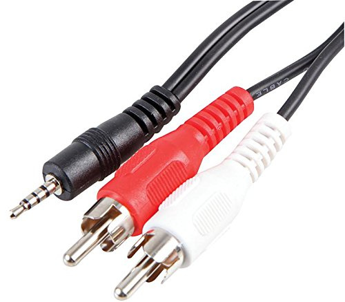 4P 2.5MM Jack to 2X Phono 1.5M, Audio & Video Cable Assemblies Qty X 1