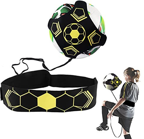 Fußball Kick Trainer Fußballtraining Solo Fußballtrainingshilfe Fussball Kick Trainer Solo mit Schnur Fussball Football Kick Trainer mit Taillengürtel fußball geschenke für Kinder Anfänger und Erwach