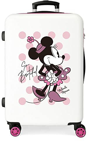 Disney Passe un Bon Moment Minnie So Beautiful Valise Moyenne Rose 46x65x23 cm ABS Rigide Serrure latérale à combinaison 56L 3 kgs 4 Doubles roues