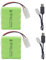 ZYGY 2PCS AA 9.6V 2800mah RC Akku mit Tiangong Stecker NI-MH Batterie mit USB Ladekabel passend für Fernbedienung Spielzeug, Tanks, Flache Platten, Sattelanhänger, LKW, RC Autos