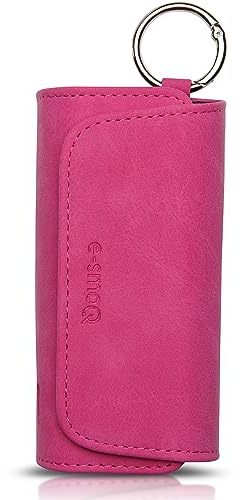 [20+ Farben] e-smoQ Tasche kompatibel mit IQOS ILUMA, Hochwertiges Etui für Starterset (rosa)