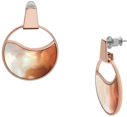 Skagen Damen-Hängeohrringe Agnethe Perlmutt Ombré sepiafarben, SKJ1743791
