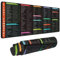 Linux Commands Programmer Shortcuts Mauspad 80 x 20 cm Mauspad erweiterte große rutschfeste Gummiunterseite große Tastaturmatte genähte Kanten Gaming Büro, Black26