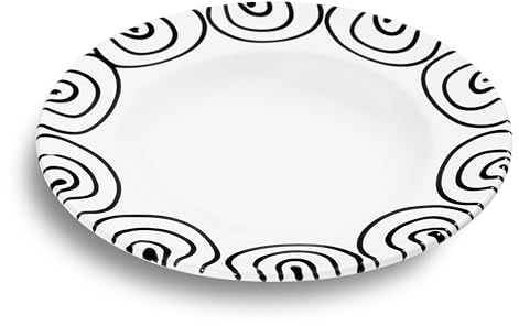 GMUNDNER KERAMIK Schwarzgeflammt, Suppenteller Gourmet (Ø 24cm), handgemacht in Österreich