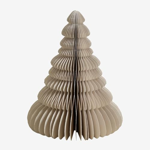 SKLUM Weihnachtsbaum aus Papier Noelle Beige Leinen ↑24 cm