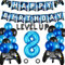YOUYIKE Videospiel 8. Geburtstag Dekorationen, Luftballon 8. Geburtstag Junge Deko, 8. Gamer Deko Geburtstag, Videospiel Luftballon 8. Geburtstag, Für Kinder Videospiel Thema Party Zubehör(8)