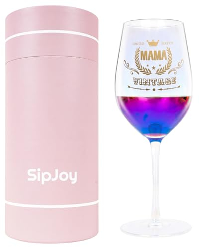 SipJoy Weinglas Muttertagsgeschenk für Mama, 550ml Weingläser mit Gravur, Geburtstagsgeschenk für Mama, Kleine Geschenk für Muttertag, Geschenkideen 2025 Lustige Weihnachtsgeschenke Mutter Geschenk